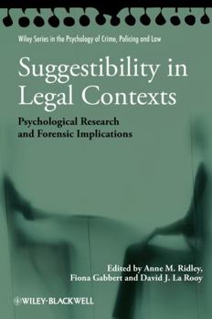Paperback Suggestibility in Legal Contexts: Psychological Research and Forensic Implications Book