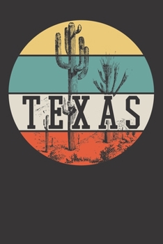 Paperback Notebook: Texas US Country State Souvenir Retro Dot Grid 6x9 120 Pages Book