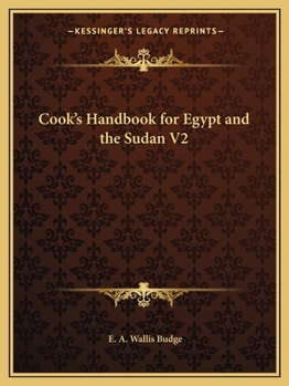 Paperback Cook's Handbook for Egypt and the Sudan V2 Book