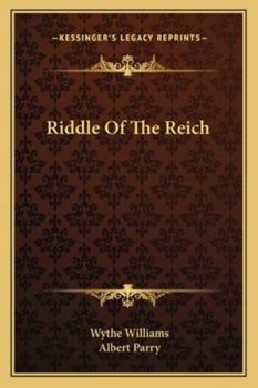 Paperback Riddle Of The Reich Book