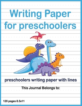 Paperback Writing Paper for preschoolers: Dotted Lined - 120 pages 8.5x11 Handwriting Paper Book