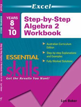 Paperback Step-by-Step Algebra 2 Workbook, Years 8 to 10 Book