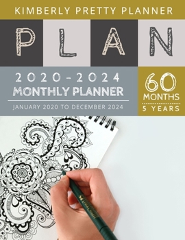 Paperback 2020-2024 5 Year Monthly Planner: at a glance 5 year planner 2020-2024 - yearly and monthly planner to plan your short to long term goal with username Book