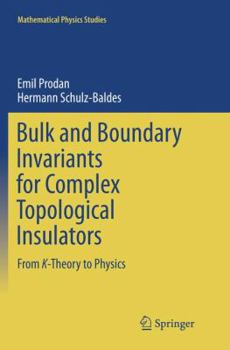 Paperback Bulk and Boundary Invariants for Complex Topological Insulators: From K-Theory to Physics Book