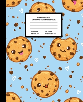 Paperback Graph Paper Composition Notebook: Quad Ruled 4 Squares Per Inch Sheets, Math and Science Grid Note Book for Elementary Students, Chocolate Cookies Book