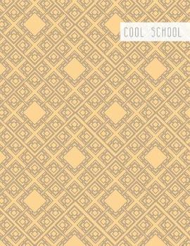 Paperback Cool School: Large College Ruled Notebook for Homework School or Work Buttery Yellow with Classy Diamond Pattern Book