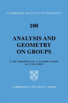 Paperback Analysis and Geometry on Groups Book