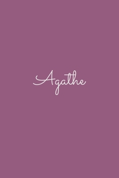 Agathe: notebook with the name on the cover, elegant, discreet, official notebook for notes, dot grid notebook,