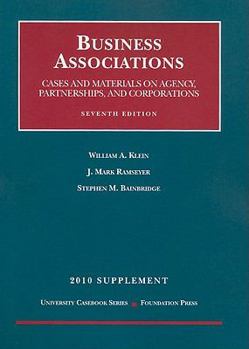 Paperback Business Associations Supplement: Cases and Materials on Agency, Partnerships, and Corporations Book