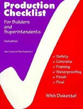Paperback Production Checklist for Builders and Superintendents Book