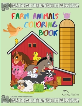 Paperback Farm Animals Coloring Book: Discover country life by relaxing Book