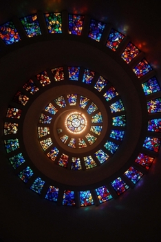Blank Journal - Fibonacci Spiral Stained Glass Window