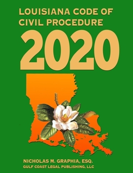 Paperback Louisiana Code of Civil Procedure 2020 Book