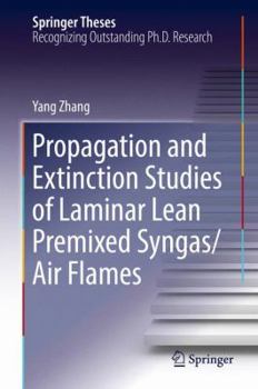 Hardcover Propagation and Extinction Studies of Laminar Lean Premixed Syngas/Air Flames Book