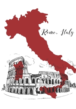 Paperback Rome, Italy: 7x10 Travel Journal Book
