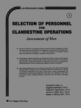 Paperback Selection of Personnel for Clandestine Operations: Assessment of Men Book