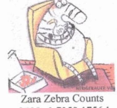 Zara Zebra Counts - Book  of the Zara Zebra