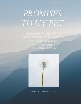 Paperback Promises To My Pet: A Guide To Planning For Your Pet's Care Book