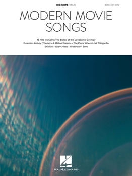 Paperback Modern Movie Songs - 3rd Edition - Big-Note Piano Songbook with Lyrics Book