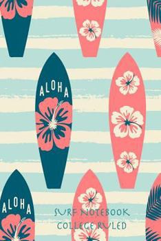 Paperback Surf Notebook College Ruled: 6 x 9 inch composition book, 200 pages Book