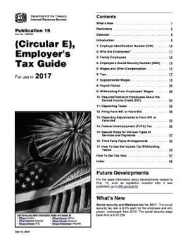 Paperback Employer's Tax Guide: Publication 15 (Circular E): For Use in 2017 Book
