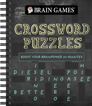 Spiral-bound Brain Games - Crossword Puzzles (Chalkboard #2): Boost Your Brainpower in Minutes Volume 2 Book