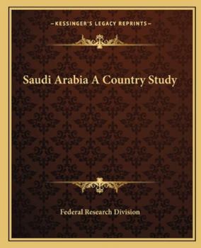 Paperback Saudi Arabia A Country Study Book