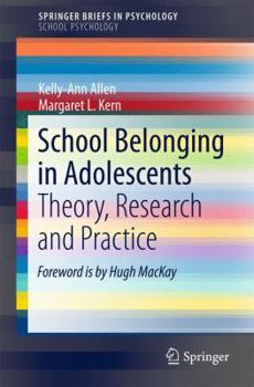 Paperback School Belonging in Adolescents: Theory, Research and Practice Book