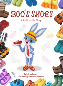 Hardcover Boo's Shoes - A Rabbit And Fox Story: Learn To Tie Shoelaces [Large Print] Book