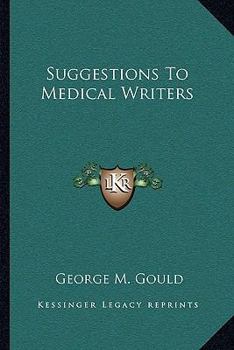 Paperback Suggestions To Medical Writers Book