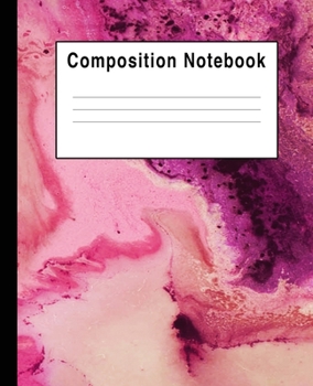 Composition Notebook: Pink Abstract Art Swirl