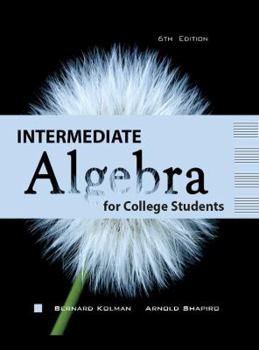 Hardcover Intermediate Algebra for College Students Book