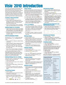 Microsoft Visio 2010 Introduction Quick Reference Guide (Cheat Sheet of Instructions, Tips & Shortcuts - Laminated Card)