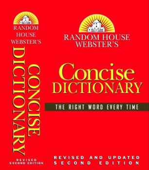Hardcover Random House Webster's Concise Dictionary: Revised Second Edition [Large Print] Book