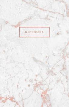 Notebook: Marble and Rose Gold with Rose Gold Title Block 5.5 X 8.5 - A5 Size