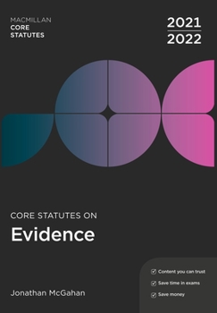 Paperback Core Statutes on Evidence 2021-22 Book