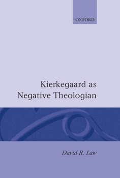 Hardcover Kierkegaard as Negative Theologian Book