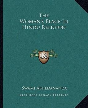 Paperback The Woman's Place In Hindu Religion Book