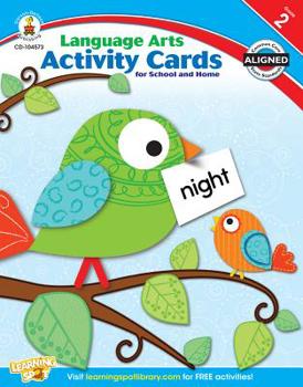 Paperback Language Arts Activity Cards for School and Home, Grade 2 Book