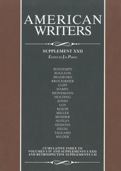 Library Binding American Writers, Supplement XXII: A Collection of Critical Literary and Biographical Articles That Cover Hundreds of Notable Authors from the 17th Ce Book