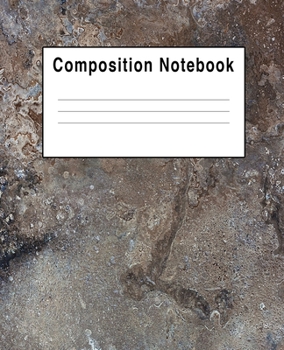 Composition Notebook: Gray Stone Rock Abstract Geometric