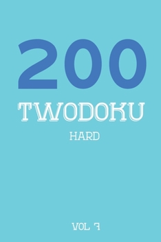 Paperback 200 Twodoku Hard Vol 7: Two overlapping Sudoku, puzzle booklet, 2 puzzles per page Book