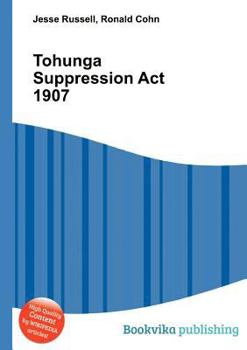 Paperback Tohunga Suppression ACT 1907 Book