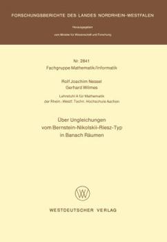 Paperback Über Ungleichungen Vom Bernstein-Nikolskii-Riesz-Typ in Banach Räumen [German] Book