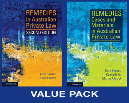 Paperback Remedies in Australian Private Law Value Pack: 2ed Textbook and 1ed Cases and Materials Textbook Book