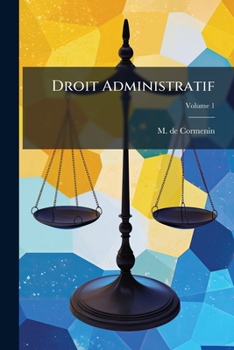 Paperback Droit Administratif; Volume 1 [French] Book