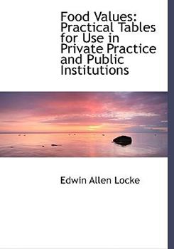 Food Values: Practical Tables for Use in Private Practice and Public Institutions (Large Print Edition)