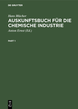 Hardcover Auskunftsbuch Für Die Chemische Industrie [German] Book