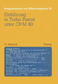 Paperback Einführung in Turbo Pascal Unter Cp/M 80 [German] Book