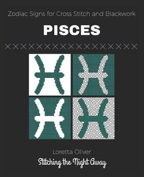 Paperback Pisces Zodiac Signs for Cross Stitch and Blackwork Book